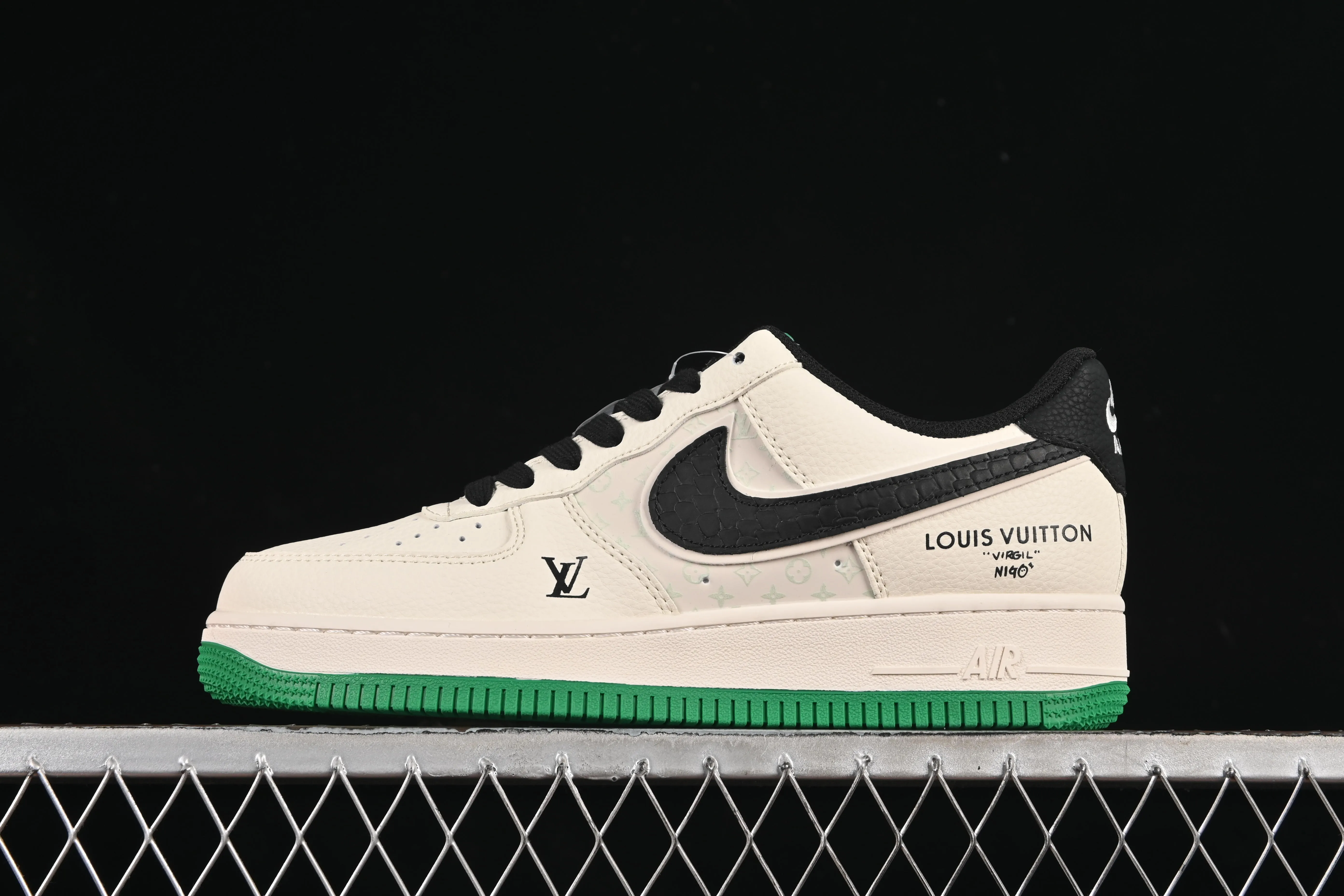 All categories Nk Air Force 1 Air Force series Nk Air Force 1 Low Air Force low-top Nike Air Force 1'07 Low LV joint beige black scale green bottom Air Force 1 low-top casual sneakers QW5836-008